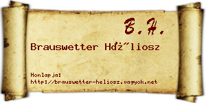 Brauswetter Héliosz névjegykártya
